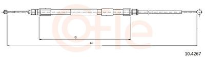 Тросик, cтояночный тормоз COFLE 92.10.4267