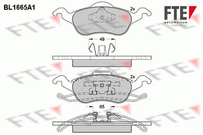 Bremžu uzliku kompl., Disku bremzes FTE 9010277