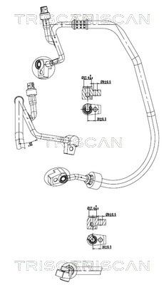 Augst-/Zemspiediena cauruļvads, Gaisa kond. sist. TRISCAN 9010 16052