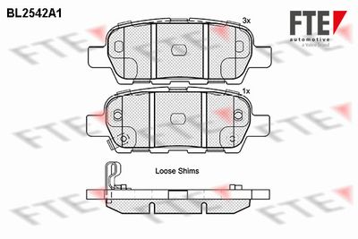 Bremžu uzliku kompl., Disku bremzes FTE 9010793