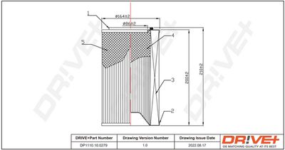 Воздушный фильтр Dr!ve+ DP1110.10.0279