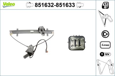 Стеклоподъемник VALEO 851632