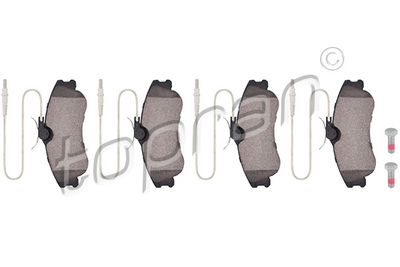 Bremžu uzliku kompl., Disku bremzes TOPRAN 720 252