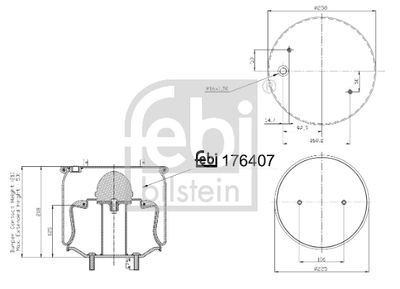 Pneimoatsperes spilvens, Pneimopiekare FEBI BILSTEIN 176407
