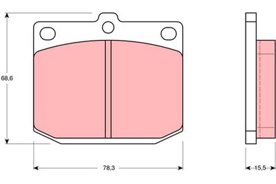Bremžu uzliku kompl., Disku bremzes TRW GDB881