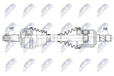 półoś napędowa NTY NPW-AR-044