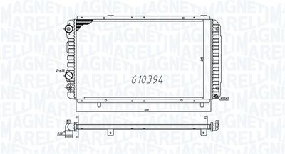 Радиатор, охлаждение двигателя MAGNETI MARELLI 350213706000