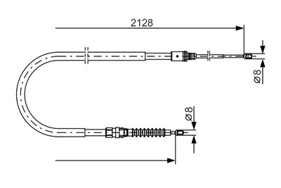 Тросик, cтояночный тормоз BOSCH 1 987 482 324