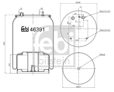 Pneimoatsperes spilvens, Pneimopiekare FEBI BILSTEIN 46391