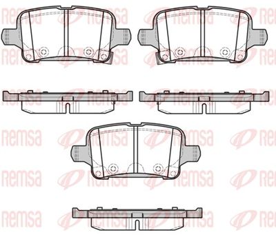 Bremžu uzliku kompl., Disku bremzes REMSA 1628.02
