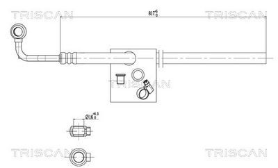 Hidrauliskā šļūtene, Stūres iekārta TRISCAN 8516 29068