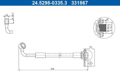 Bremžu šļūtene ATE 24.5298-0335.3