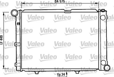 Радиатор, охлаждение двигателя VALEO 730344