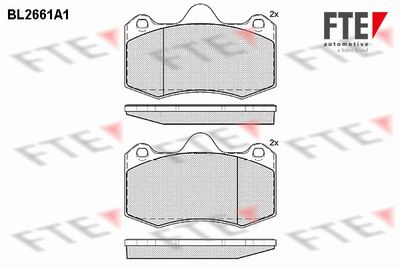Bremžu uzliku kompl., Disku bremzes FTE 9010900