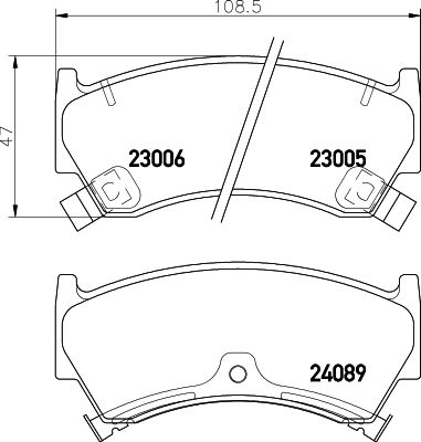 Bremžu uzliku kompl., Disku bremzes HELLA PAGID 8DB 355 009-821