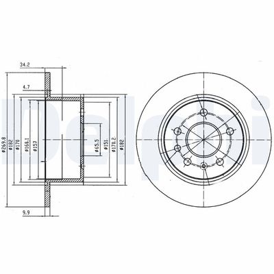 Тормозной диск DELPHI BG2870