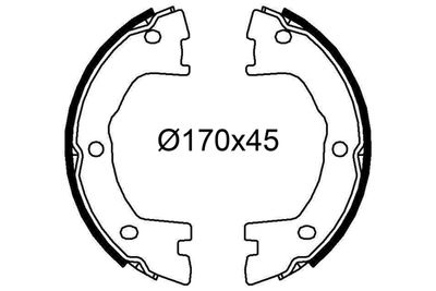 Bremžu loku kompl., Stāvbremze VALEO 564240