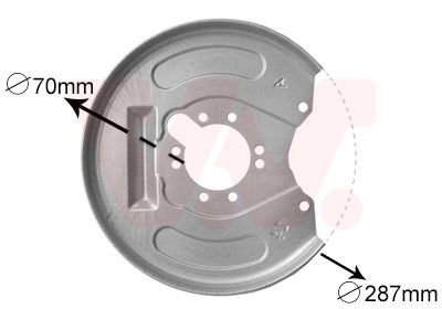 Dubļu sargs, Bremžu disks VAN WEZEL 3225373