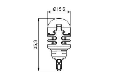 Лампа накаливания, фонарь указателя поворота BOSCH 1987301523