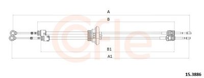 Трос, механическая коробка передач COFLE 92.15.3886