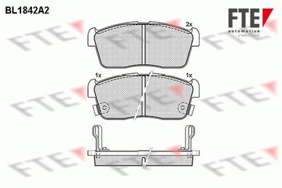 Комплект тормозных колодок, дисковый тормоз FTE 9010420