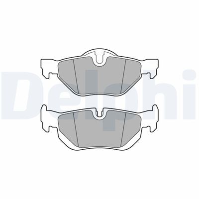 Комплект тормозных колодок, дисковый тормоз DELPHI LP3618