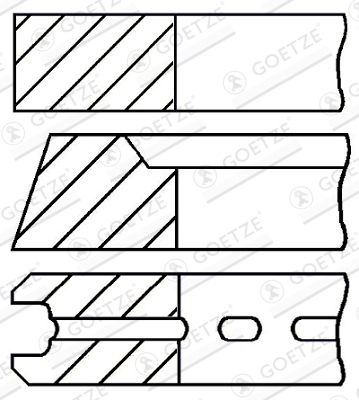 Virzuļa gredzenu komplekts GOETZE ENGINE 08-520100-00