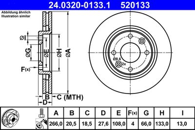 Тормозной диск ATE 24.0320-0133.1