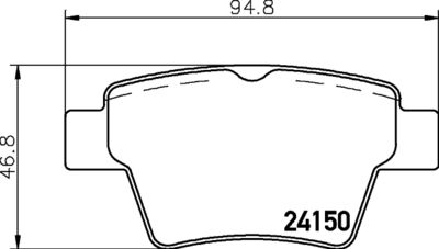 HELLA PAGID 8DB355011821 Bremžu uzliku kompl