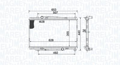 Radiators, Motora dzesēšanas sistēma MAGNETI MARELLI 350213155400
