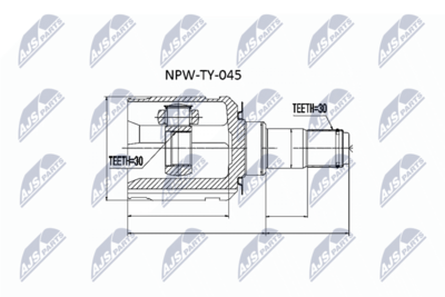 Шарнирный комплект, приводной вал NTY NPW-TY-045