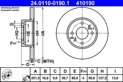 Тормозной диск ATE 24.0110-0190.1