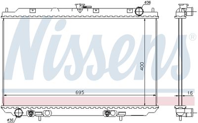 Radiators, Motora dzesēšanas sistēma NISSENS 68725