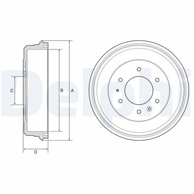Тормозной барабан DELPHI BF581