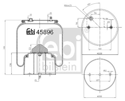 Pneimoatsperes spilvens, Pneimopiekare FEBI BILSTEIN 45896