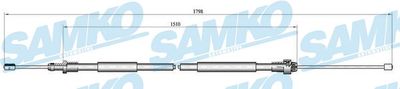 Тросик, cтояночный тормоз SAMKO C0104B
