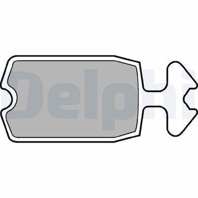 Комплект тормозных колодок, дисковый тормоз DELPHI LP100