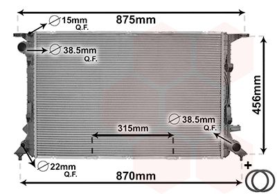 Radiators, Motora dzesēšanas sistēma VAN WEZEL 03002290