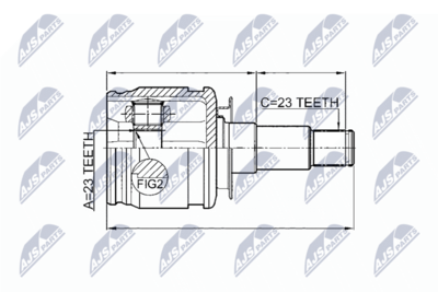 Шарнирный комплект, приводной вал NTY NPW-TY-054