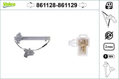 Stikla pacelšanas mehānisms VALEO 861128