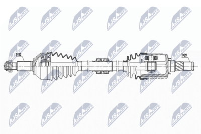 Piedziņas vārpsta NTY NPW-NS-120