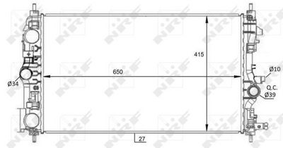 Radiators, Motora dzesēšanas sistēma NRF 59076