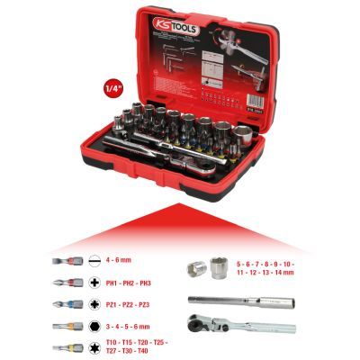 Komplekts, Skrūvgrieža ieliktņi (Uzgaļi) KS TOOLS 918.3005