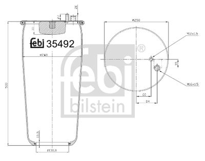 Pneimoatsperes spilvens, Pneimopiekare FEBI BILSTEIN 35492