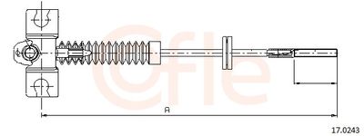 Тросик, cтояночный тормоз COFLE 92.17.0243