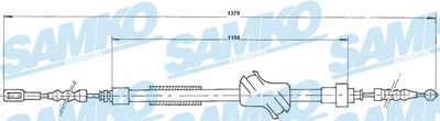 Тросик, cтояночный тормоз SAMKO C0044B