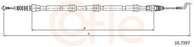Тросик, cтояночный тормоз COFLE 92.10.7397