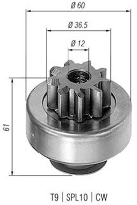Ведущая шестерня, стартер MAGNETI MARELLI 940113020298