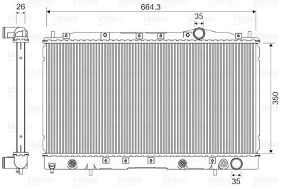 Радиатор, охлаждение двигателя VALEO 731638