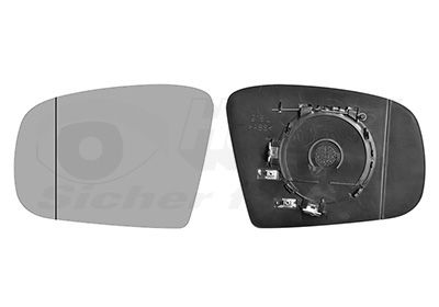 Spoguļstikls, Ārējais atpakaļskata spogulis VAN WEZEL 3086837